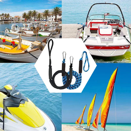 Boat Bungee Dock Lines for Kayaks, Jet Skis &amp; Pontoons - Secure &amp; Durable