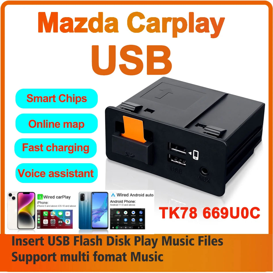 Adaptor CarPlay Mazda pentru Mazda 2 3 6 CX3 CX5 CX9 MX5, CarPlay Android Auto
