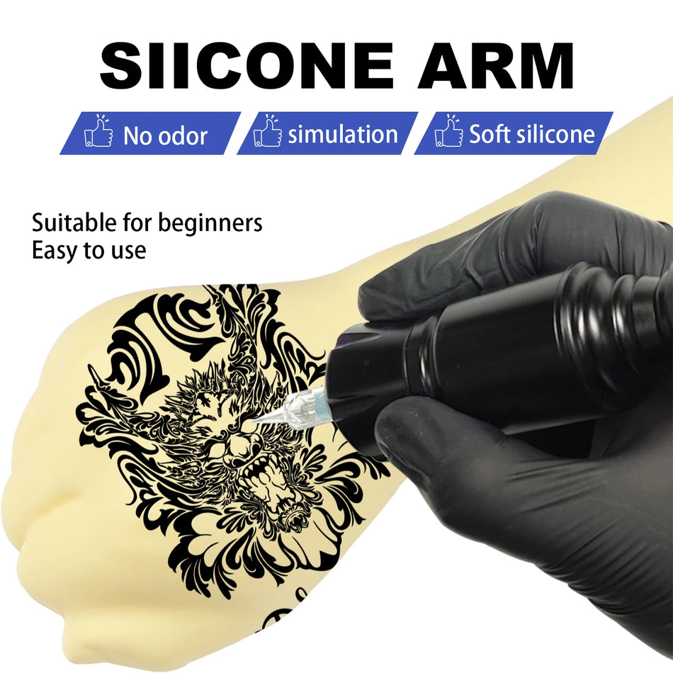 KVM 3D Tattoo Practice Silicone Arm For Beginners Skin
