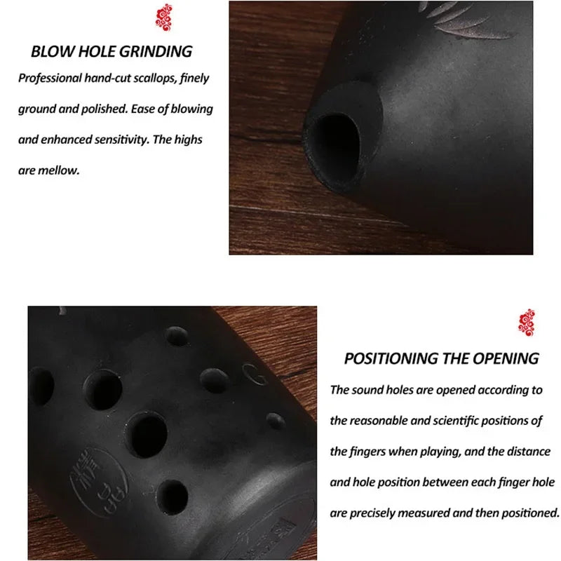 Professional Black Pottery Xun 10 Hole &ndash; Pure Sound Quality