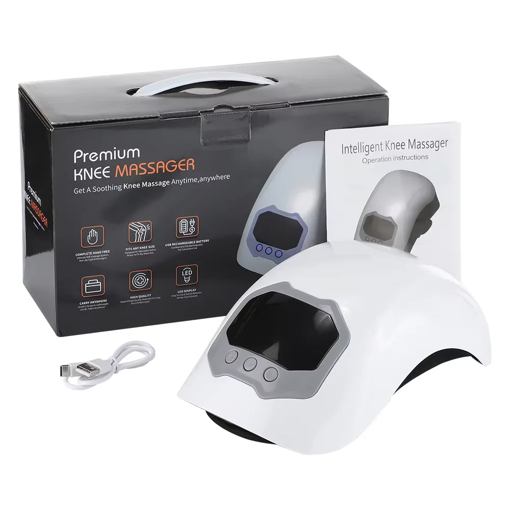 Wireless Knee Joint Massager &ndash; Airbag Compression Massage TypeC White