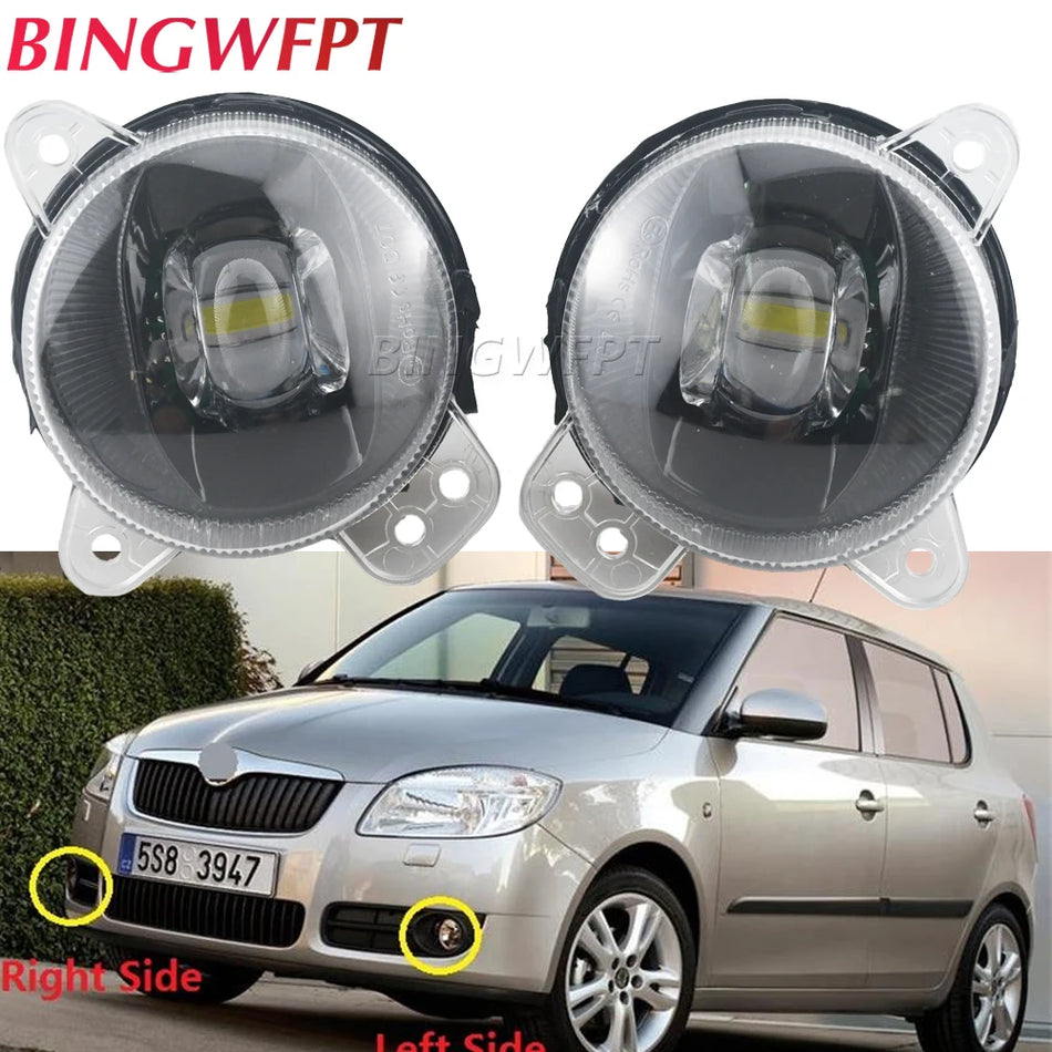 LED miglas lukturu komplekts 2X Skoda Fabia MK2, Roomster