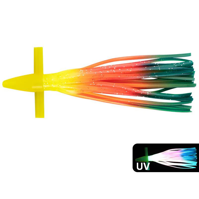 18cm/23cm Trolling Skirt Tuna Lures - Biomimetic Squid Bait for Sea Fishing yellow / 23cm / CHINA