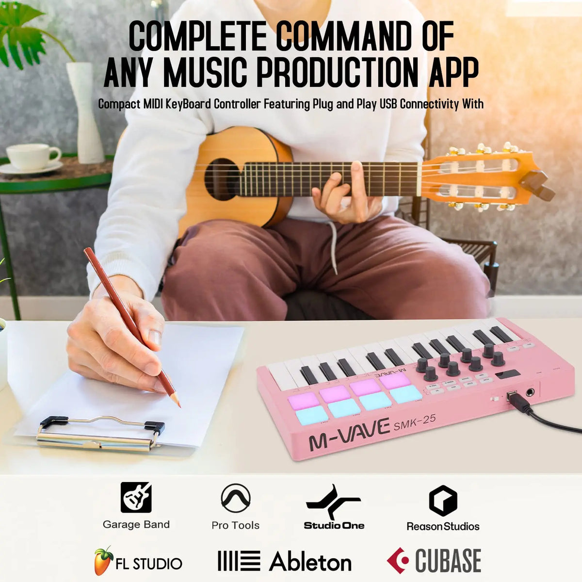 M-VAVE SMK-25 USB MIDI Keyboard Controller - Bluetooth