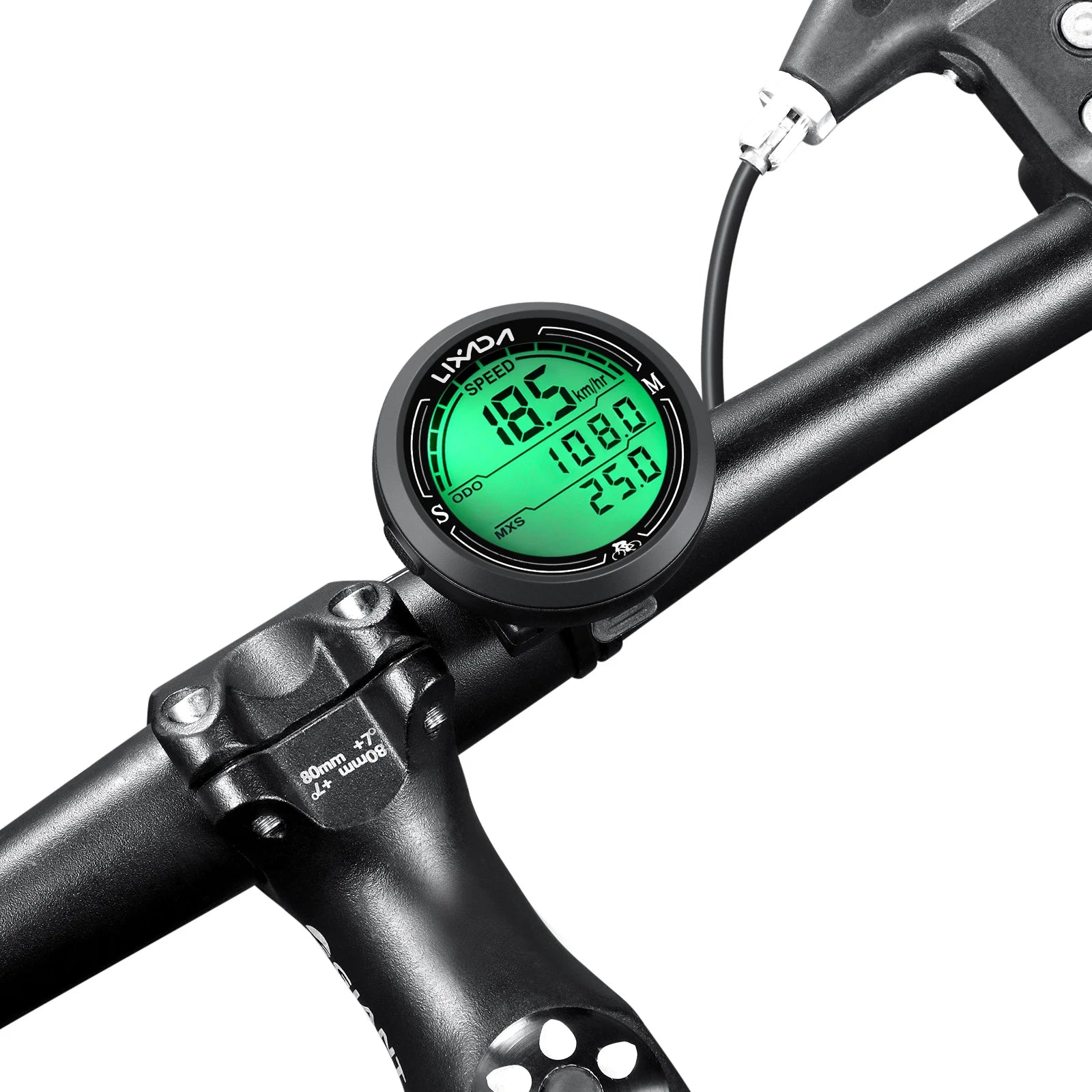 Lixada Wired Bike Speedometer Round &ndash; Waterproof IPX6
