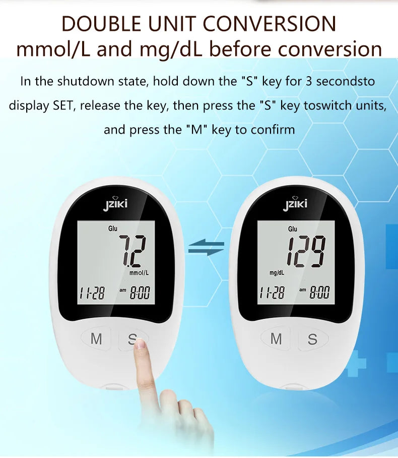 Blood Glucose Meter Kit With 50 Strips And Lancets Diabetes