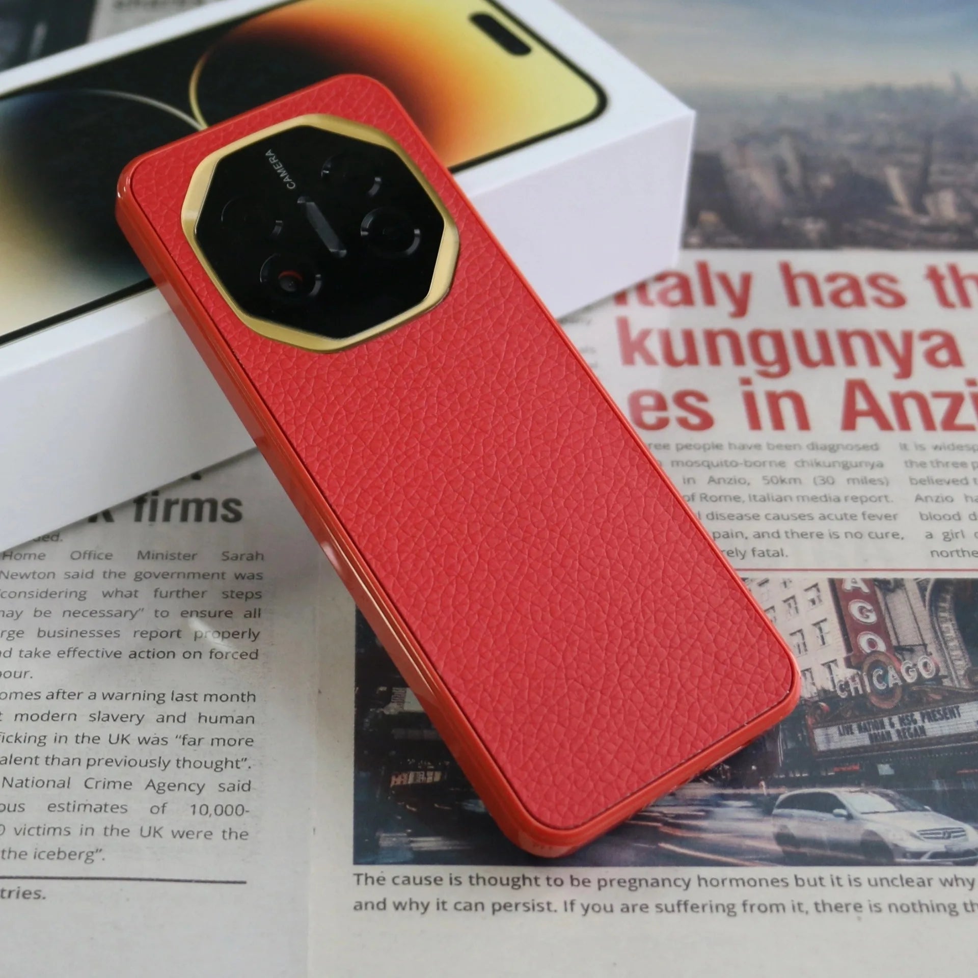 GSM 2G Ultra Slim Budget Phone For The Elderly &ndash; Easy To Use Red / with 16G card