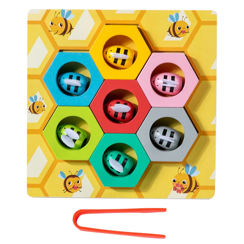 Wooden Bee Game &ndash; Montessori Fine Motor Skills Toy Pro NB260C1