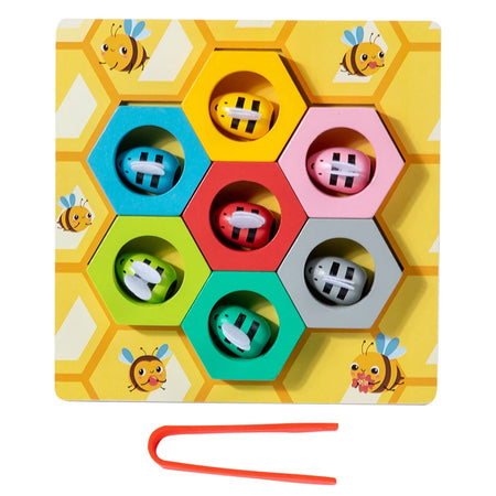 Wooden Bee Game &ndash; Montessori Fine Motor Skills Toy Pro NB260C1