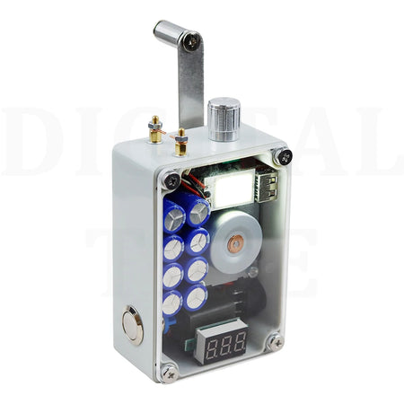 8-Capacitor Hand Crank Generator &ndash; Emergency USB Power