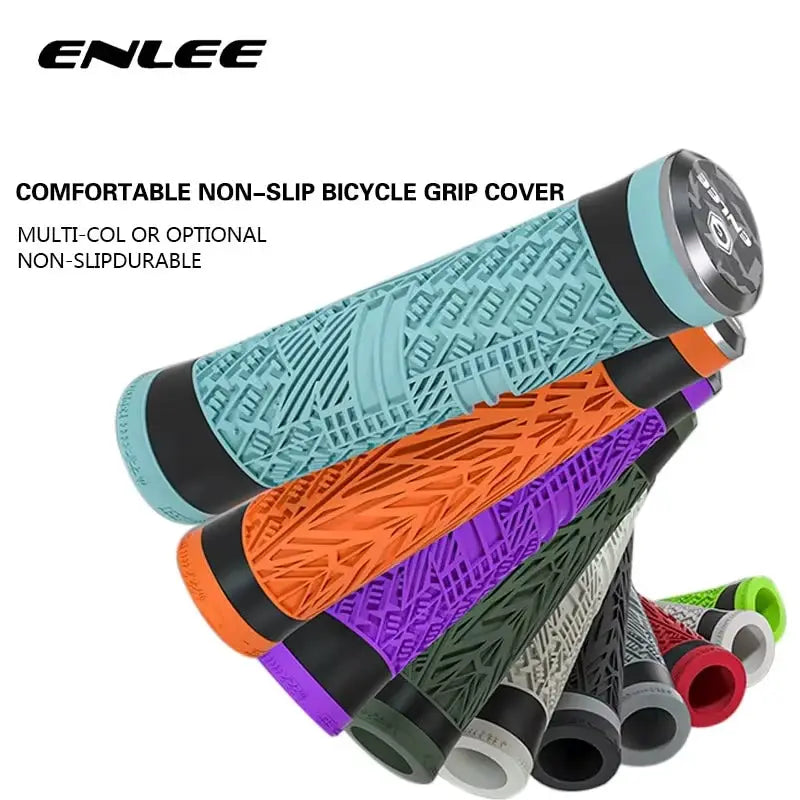 ENLEE Mtb Bike Grips Handle Flat Handlebar Bicycle Silicone Mountain Bicycle Handlebar Covers Soft Ultralight Grips Accessories by InterCyprus Trading Ltd