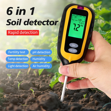 6 In 1 Soil Tester &ndash; All In One Garden Sensor For Plants Default Title