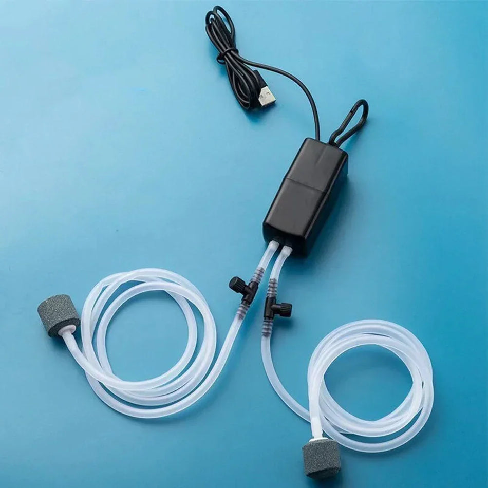 Mini Aquarium Air Pump Kit &ndash; Silent USB Powered, Compact
