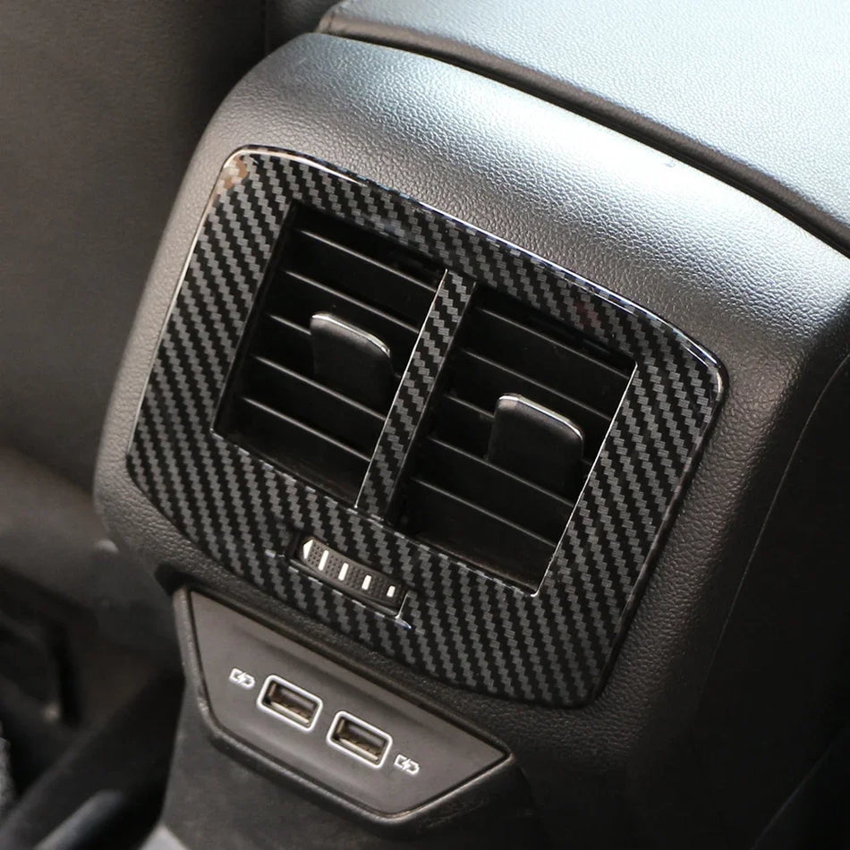 Volkswagen T-Roc Arka Klima Havalandırma Çerçeve Kaplaması, Paslanmaz Çelik ABS, Gümüş