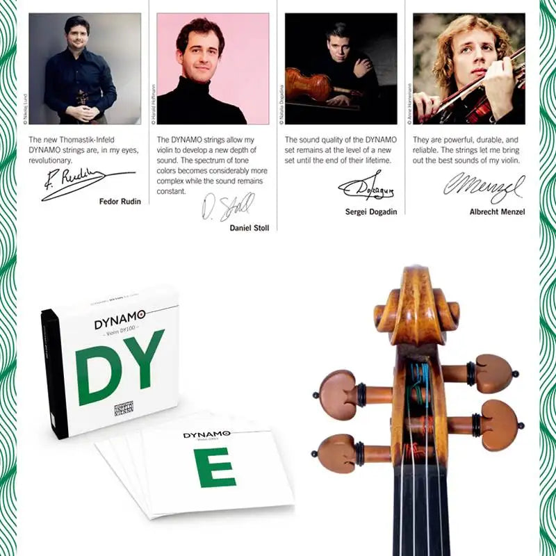 DYNAMO DY100 Violin Strings 4/4 Ball End &ndash; Medium Tension