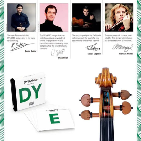 DYNAMO DY100 Violin Strings 4/4 Ball End &ndash; Medium Tension