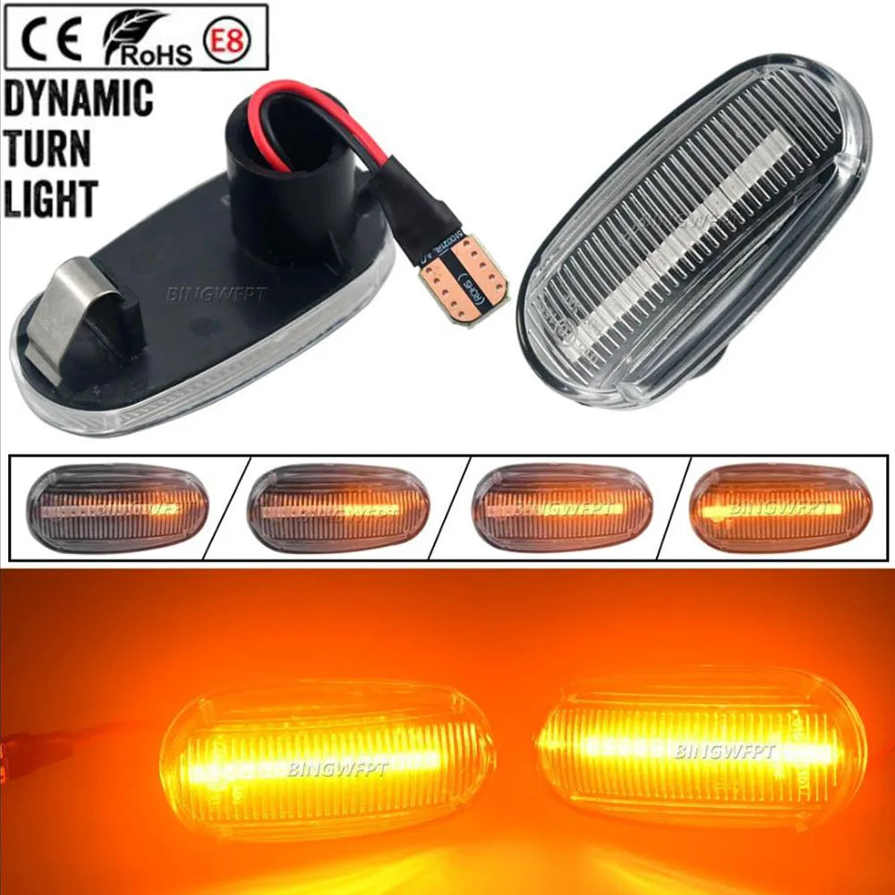 Car Dynamic LED Side Marker Lights Arrow Turn Signal Flashing Blinker Lamp For Alfa Romeo Mito 955 147 GT 937 For Fiat Bravo MK2 by InterCyprus Trading Ltd