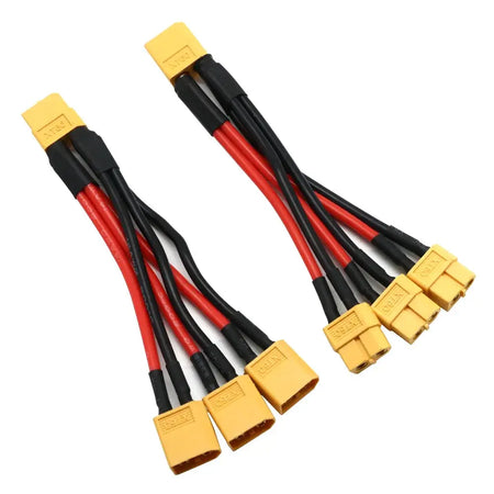 XT60 Parallel Battery Connector Male/Female Cable Dual Extension Y Splitter/ 3-Way 14AWG Silicone Wire for RC Battery Motor by InterCyprus Trading Ltd