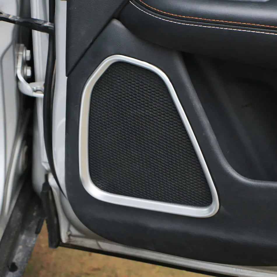Jeep Compass Rear Door Speaker Cover, ABS Silver Frame Decoration