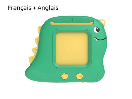 Little Dinosaur Language Learning Toy for Kids - English, Spanish, French green French