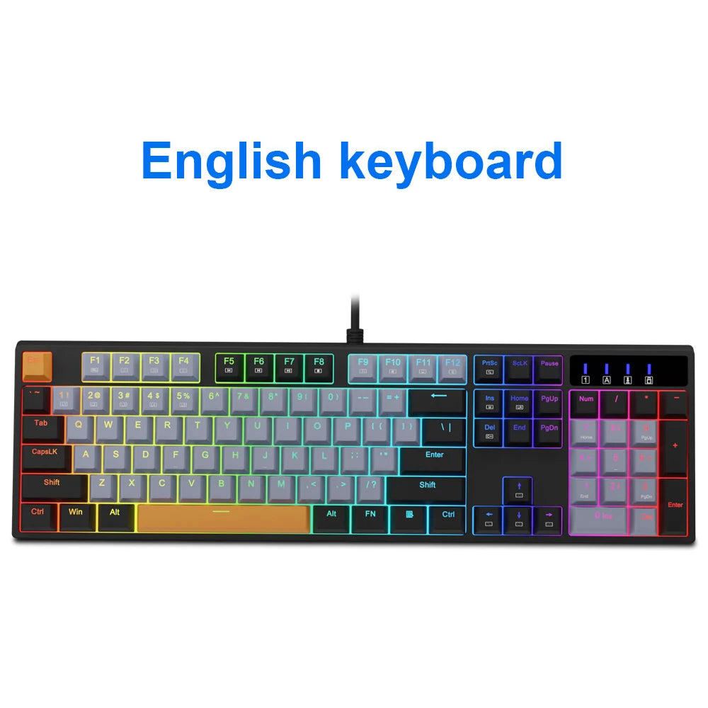 E-YOOSO Z14 RGB USB Mechanical Keyboard &ndash; Multilingual Z14RGB-GB / Red Switch