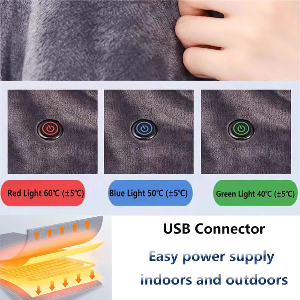 Wearable Heating Electric Blanket Shawl - Fast Heating