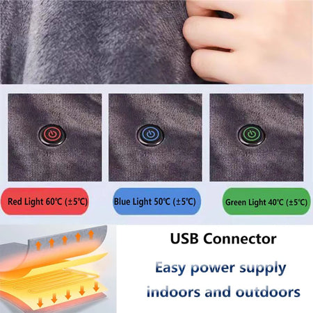 Wearable Heating Electric Blanket Shawl - Fast Heating