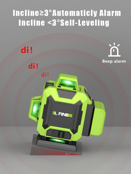 LFINE 4D 16-Line Green Laser Level with Remote Control and Self-Leveling uae30ub2a5