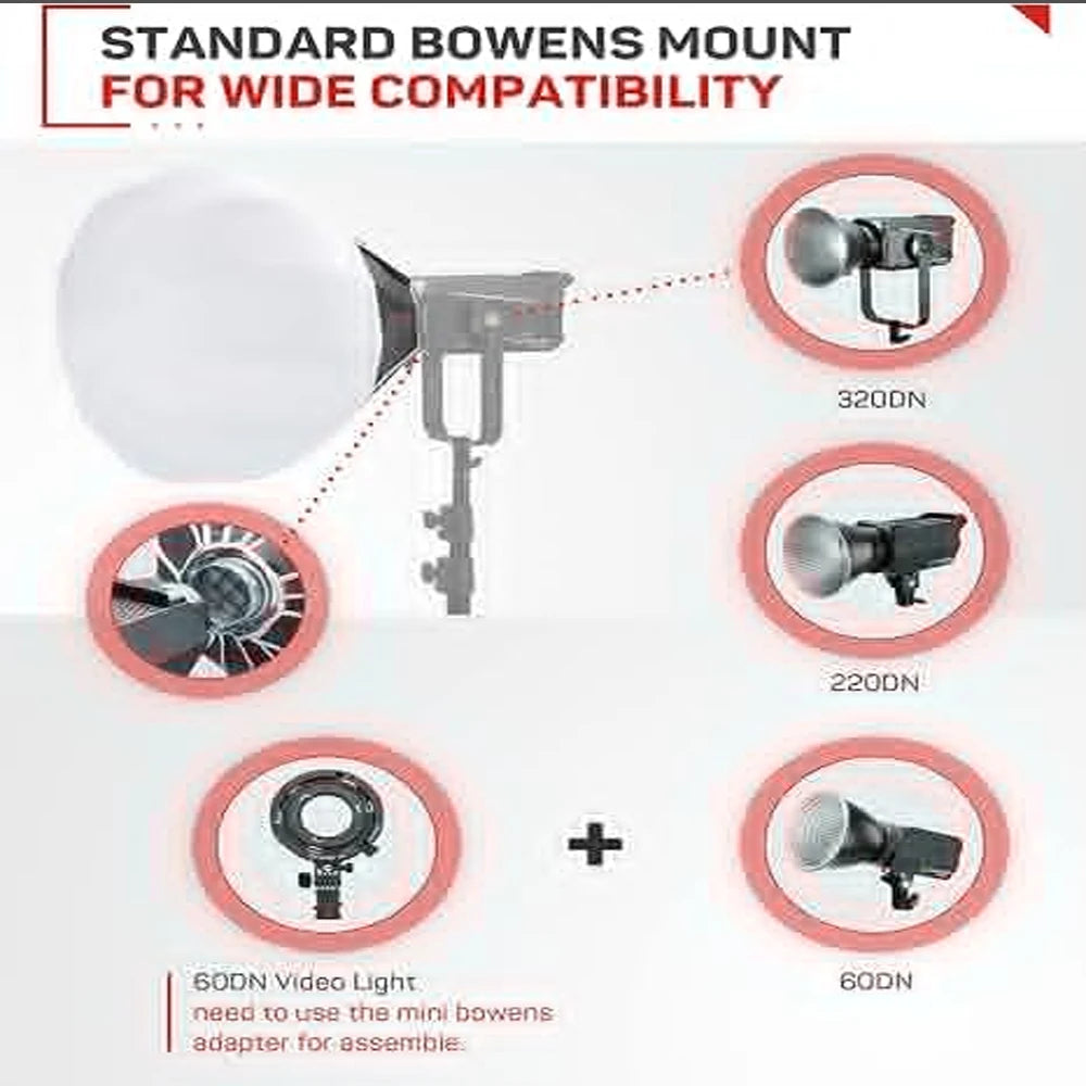 IFOOTAGE 65x65CM Lantern Softbox &ndash; One-Step Quick Setup