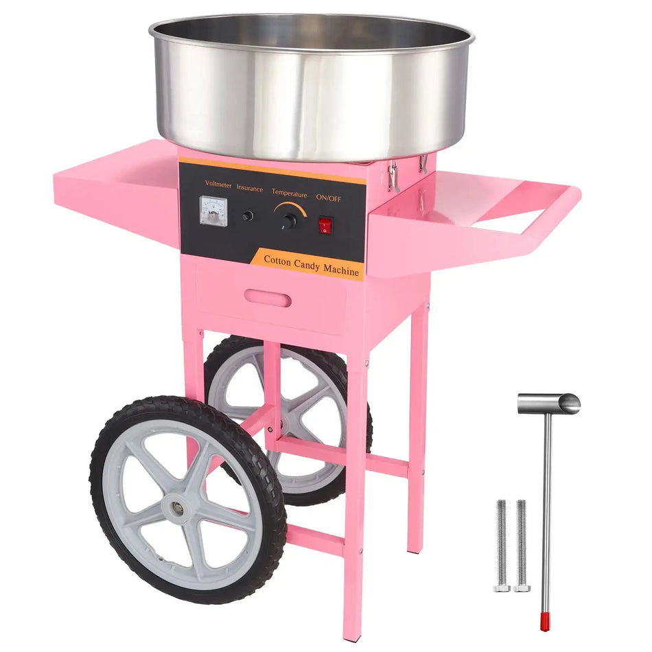 1000W Electric Cotton Candy Machine With Cart