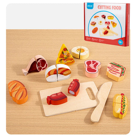 Wooden Baby Montessori Kitchen Toys &ndash; Educational Fun NB220C1-Food