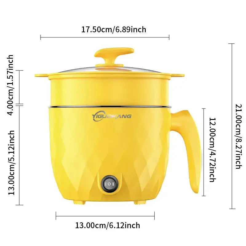 Mini Electric Rice Cooker Pot With Nonstick Compact 600W