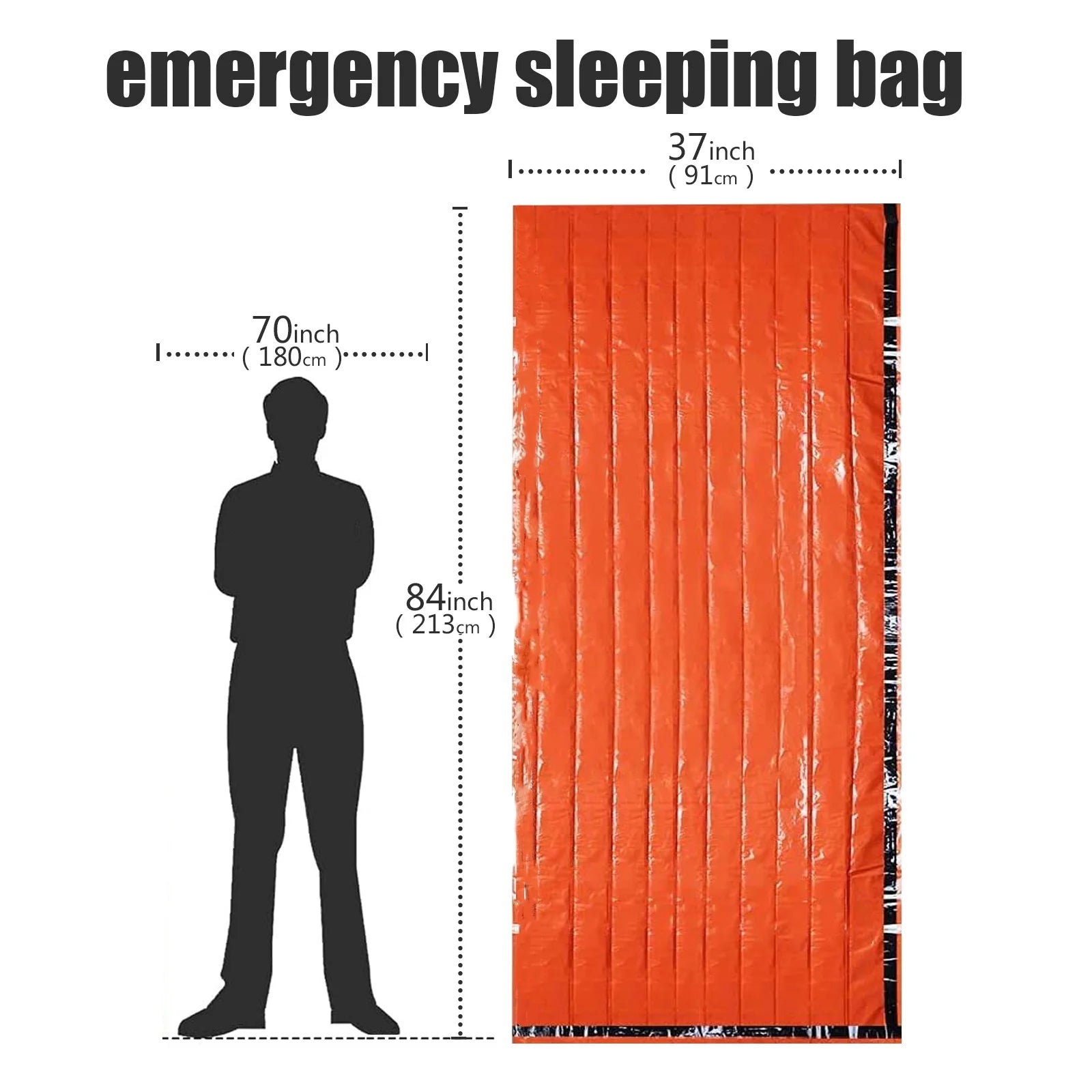 Emergency Sleeping Bag Survival Bivy Sack &ndash; Lightweight