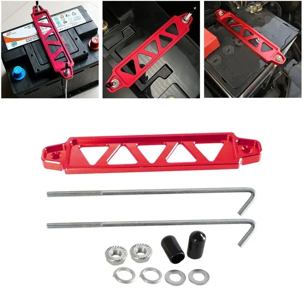 Universal Aluminum Auto Battery Tie Down Mount Holder Bracket Brace Bar For Honda Civic EK EG Group 21 22R 26R 27H 140R by InterCyprus Trading Ltd