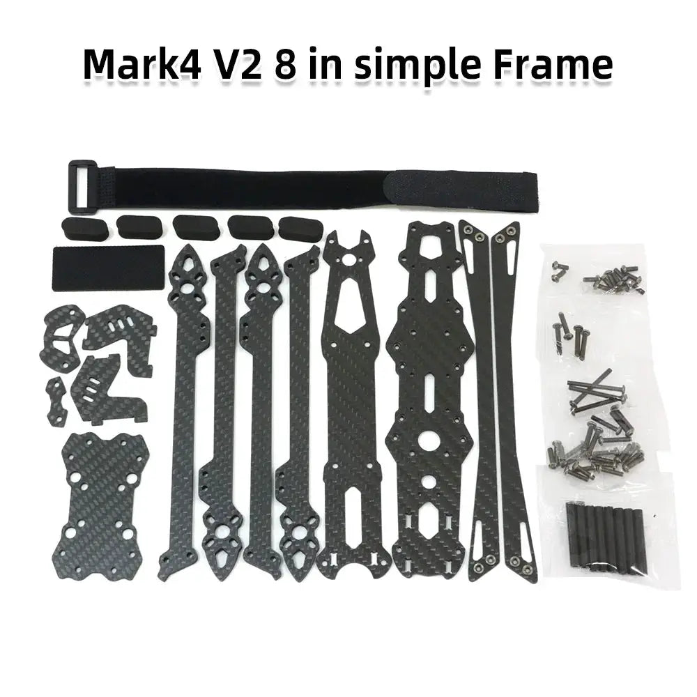 Mark4 V2 Mark 4 7inch 295mm / 8inch 367mm / 9inch 387mm / 10inch 427mm 3K Full Carbon Fiber TrueX Frame for FPV Camera Kit Done by InterCyprus Trading Ltd