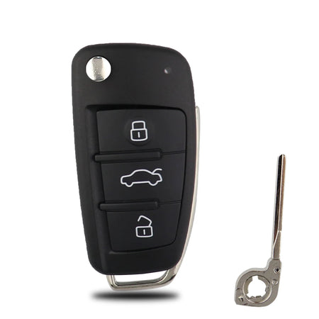 High-Quality 315/433Mhz Audi Remote Car Key ID48 for Q7 B7 Q3 A3 TT A2 A8 A6 A6L A4 S5 C5 C6 B6 A4L A5 Q5 S RS Models - Uncut Blade, No Logo