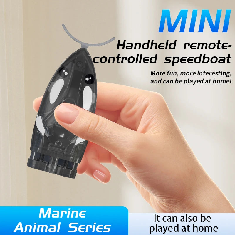 S21 RC Mini Boat with 2.4G Dual Motors, Remote Control Ship for Kids, LED Light Toy