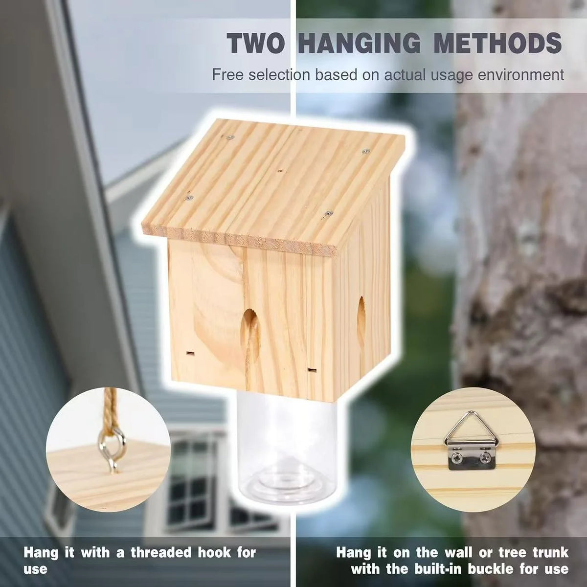 Carpenter Bee Trap Reusable Wood Insect Catcher &ndash; Non-Toxic