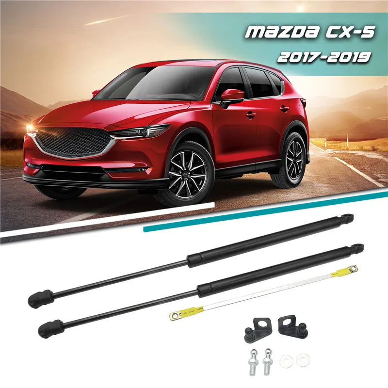 Etupellin nostotuki Mazda CX-5 KF 2017 2018 2019 2023, teräksiset hydrauliset kaasujouset