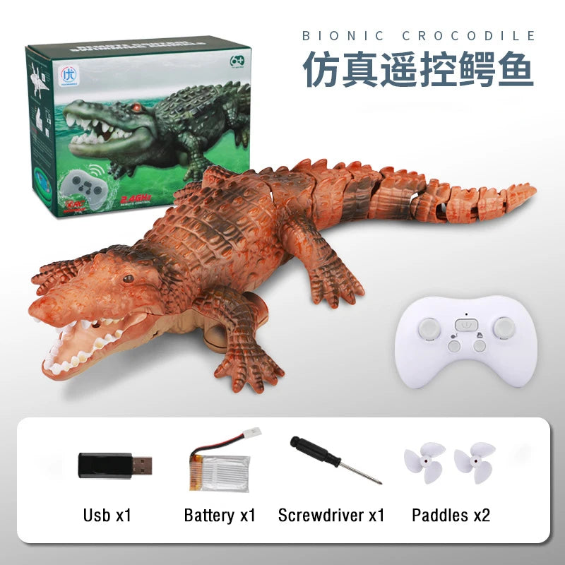 Realistic RC Crocodile &ndash; Waterproof Remote Control Fun for Kids Yellow