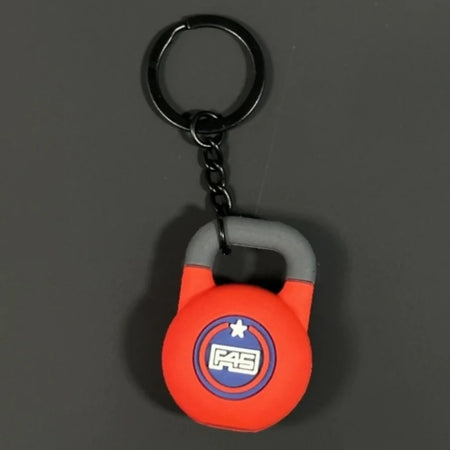 2025 Barbell Keychain - Silicone Dumbbell Gifts for Gym Lovers Kettlebell-red