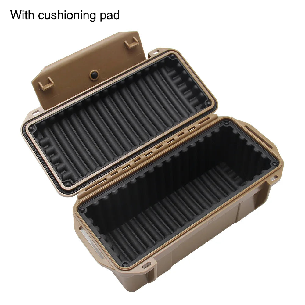 ABS Ammo Box &ndash; Waterproof And Shockproof For Outdoor Use Tan with pad