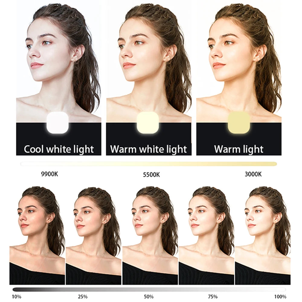 CrownQu M12 &ndash; Portable LED Selfie Light for Perfect Video Conferencing