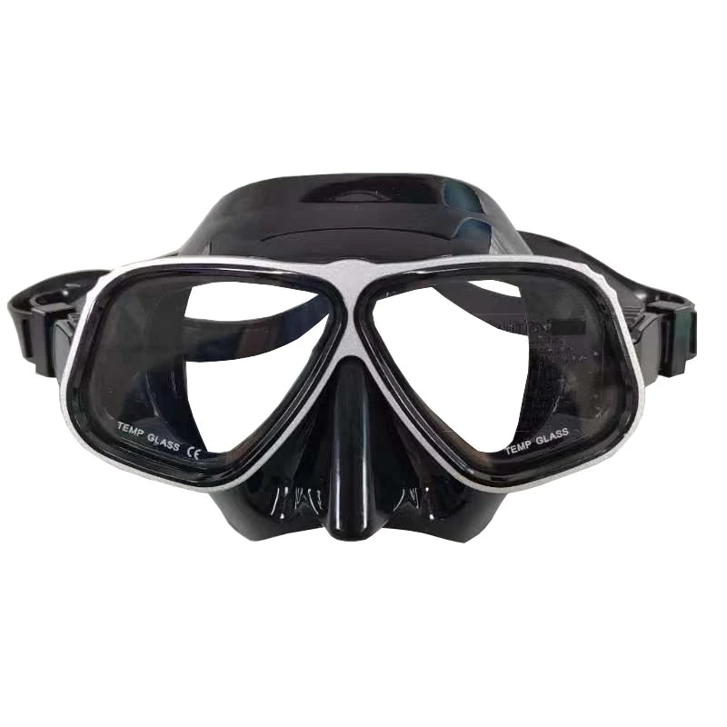 Aluminum Frame Diving Mask with Adjustable Eyeglass Configuration for Snorkeling and Scuba