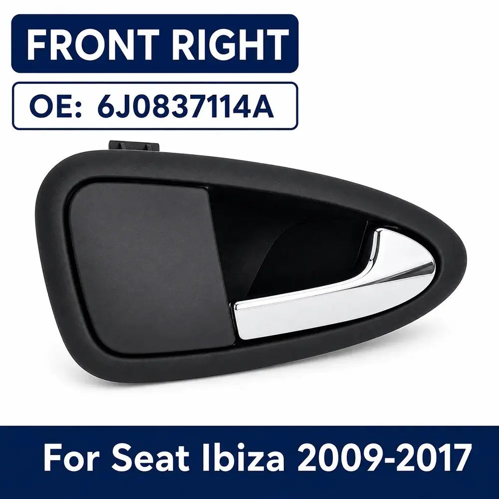 Plastic Door Handles Bright Silver for Seat Ibiza 6J0837113A 6J0837114A by InterCyprus Trading Ltd