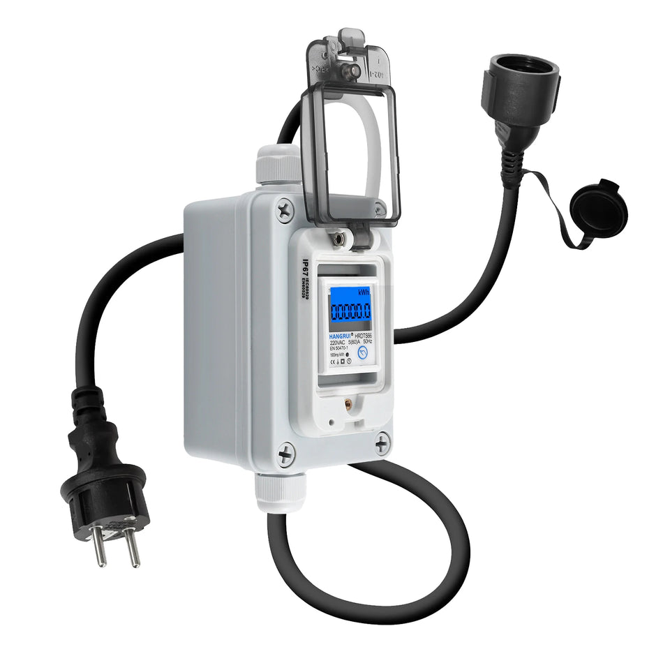 Мобилен цифров електромер 230V 60A на открито IP67 KWh