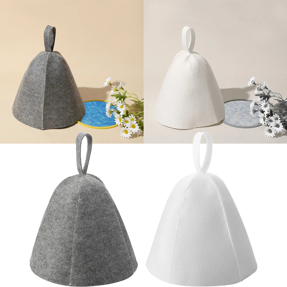 Thicken Wool Felt Sauna Hat &ndash; Hair Protection In Wet Steam