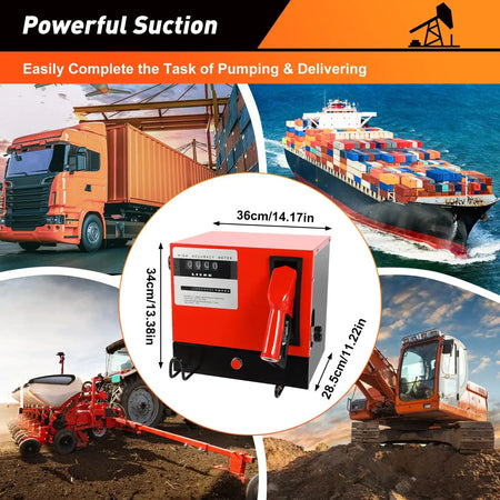 550W Fuel Dispenser Fuel Pump &ndash; Wall Mount Electric Pump Red / france