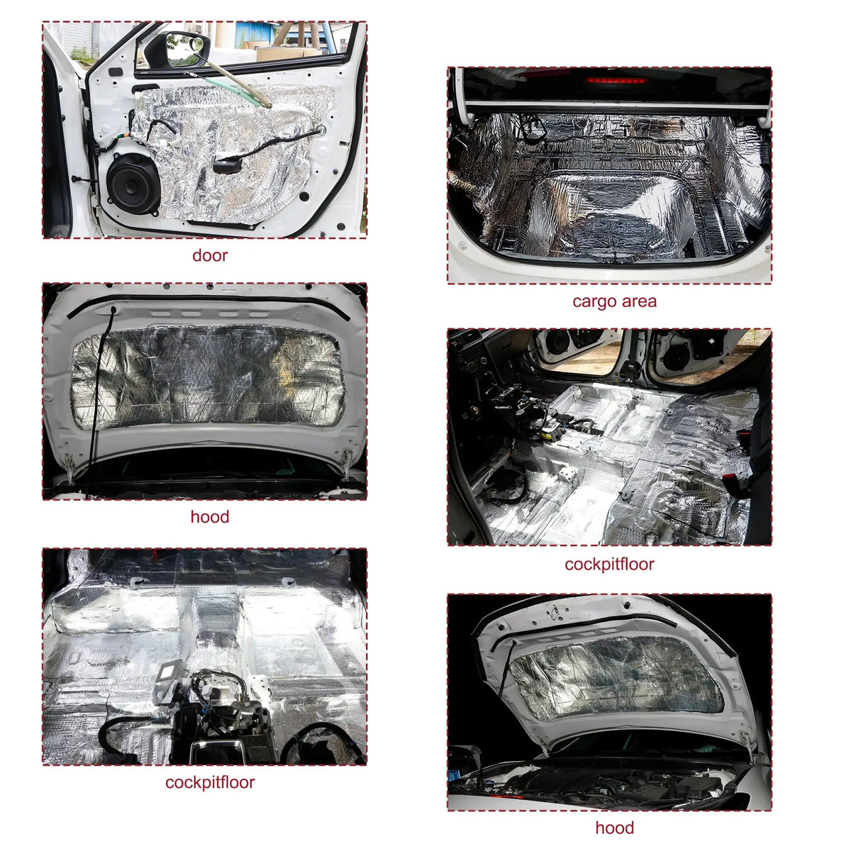 Uxcell 203cmx100cm Car Firewall Heat Sound Deadener Insulation Mat Aluminium Coating Cotton Self-adhesive Noise Insulation 5mm by InterCyprus Trading Ltd