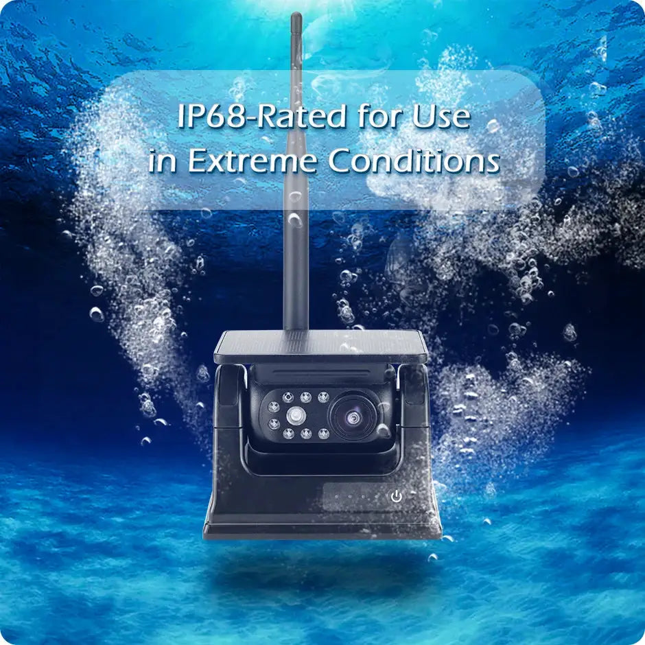 Solar Wireless Backup Camera With Magnetic Base And WiFi App by InterCyprus Trading Ltd